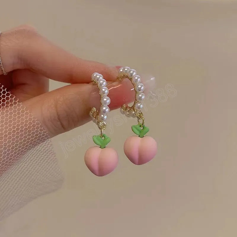 Pearl Peach Earrings