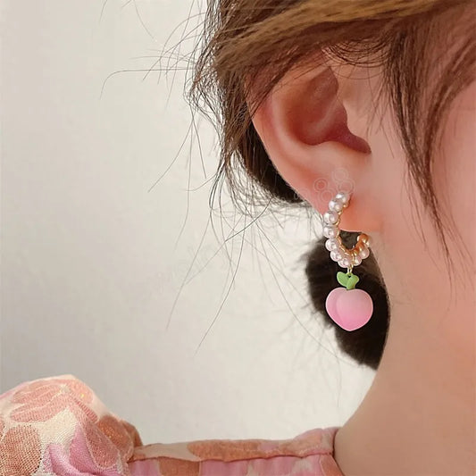 Pearl Peach Earrings