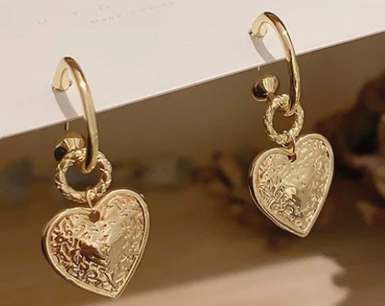 Golden Heart Earrings